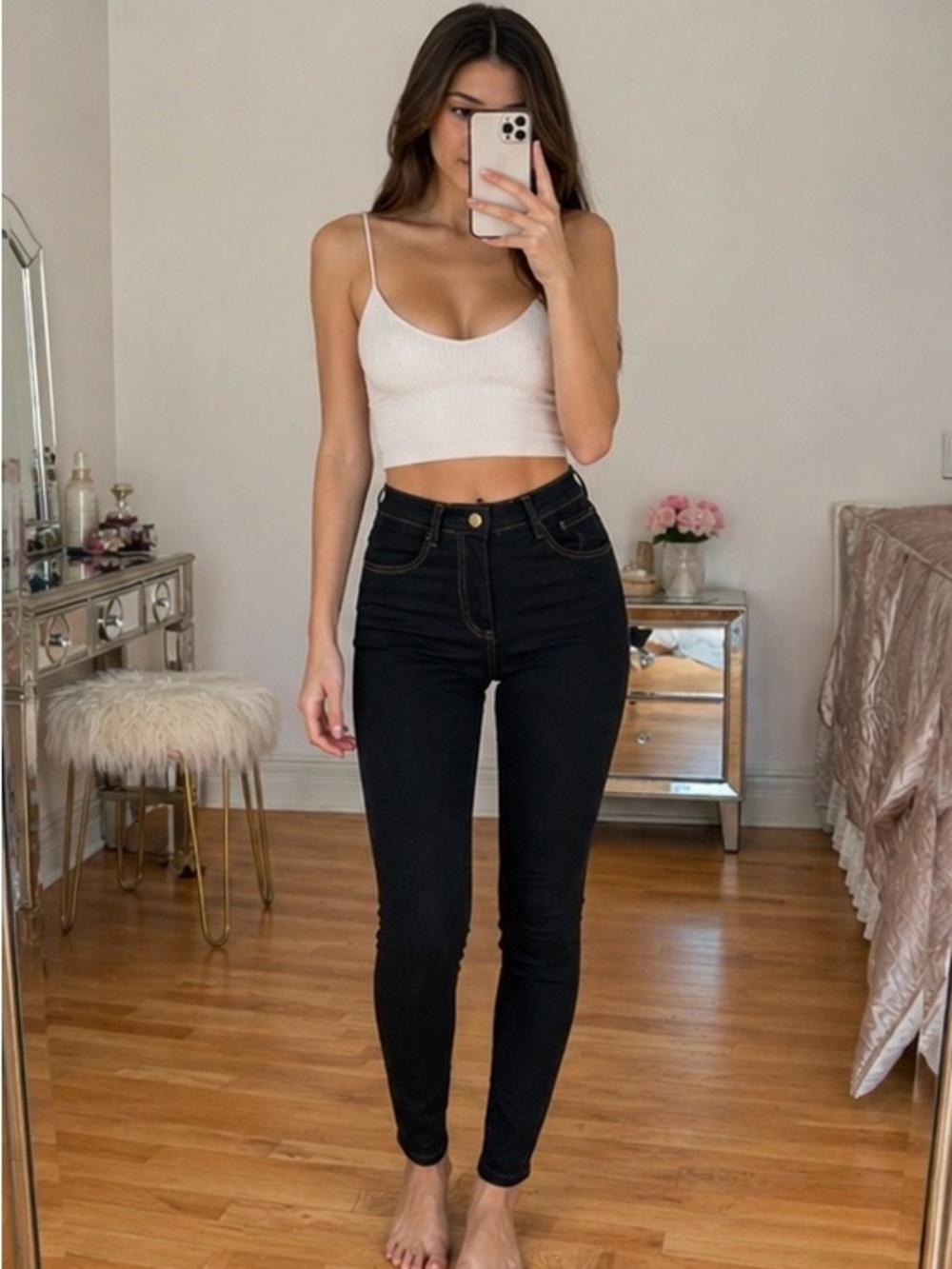 Zara Black High Rise Jeans